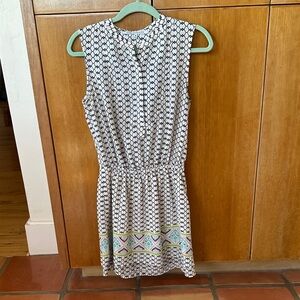 Collective Concepts Black and White Geometric Mini Dress